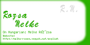 rozsa melke business card
